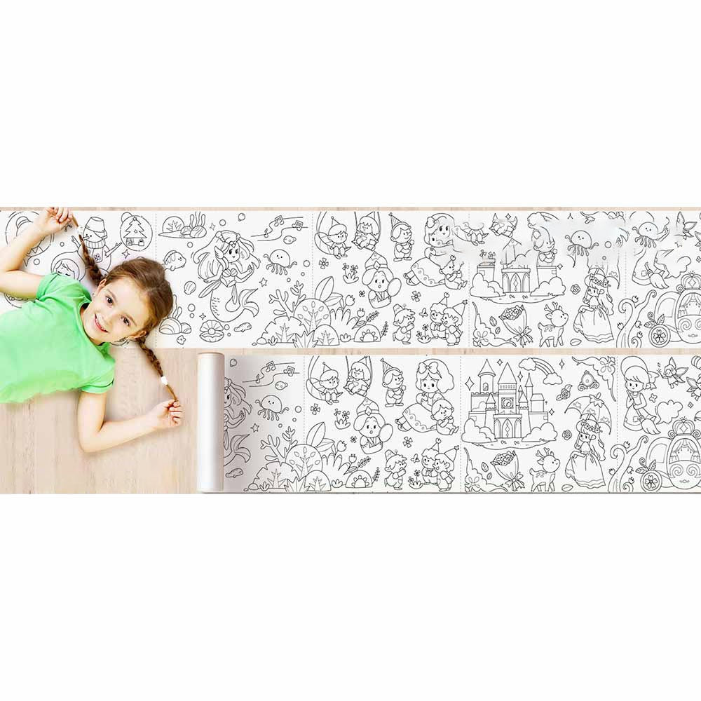 Fairy Tale Tear & Stick Colouring Paper Roll