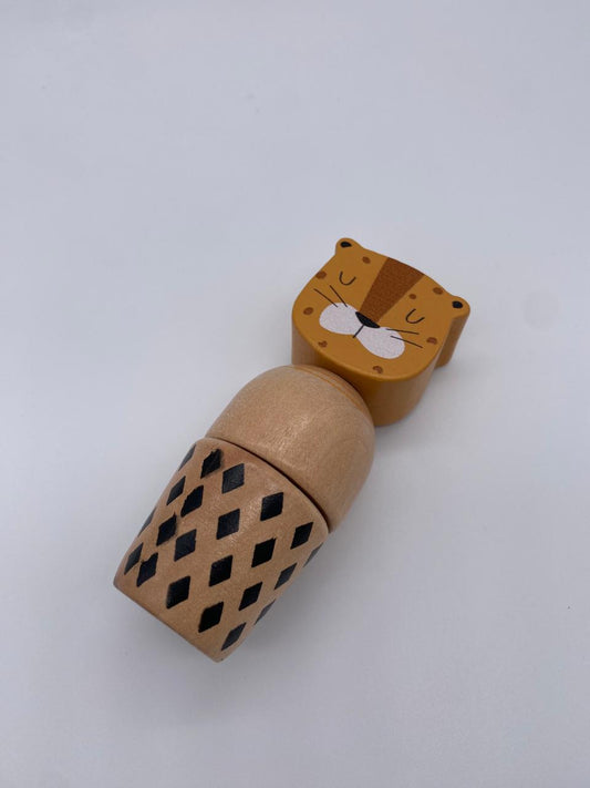 Wooden screw toy - Leopard