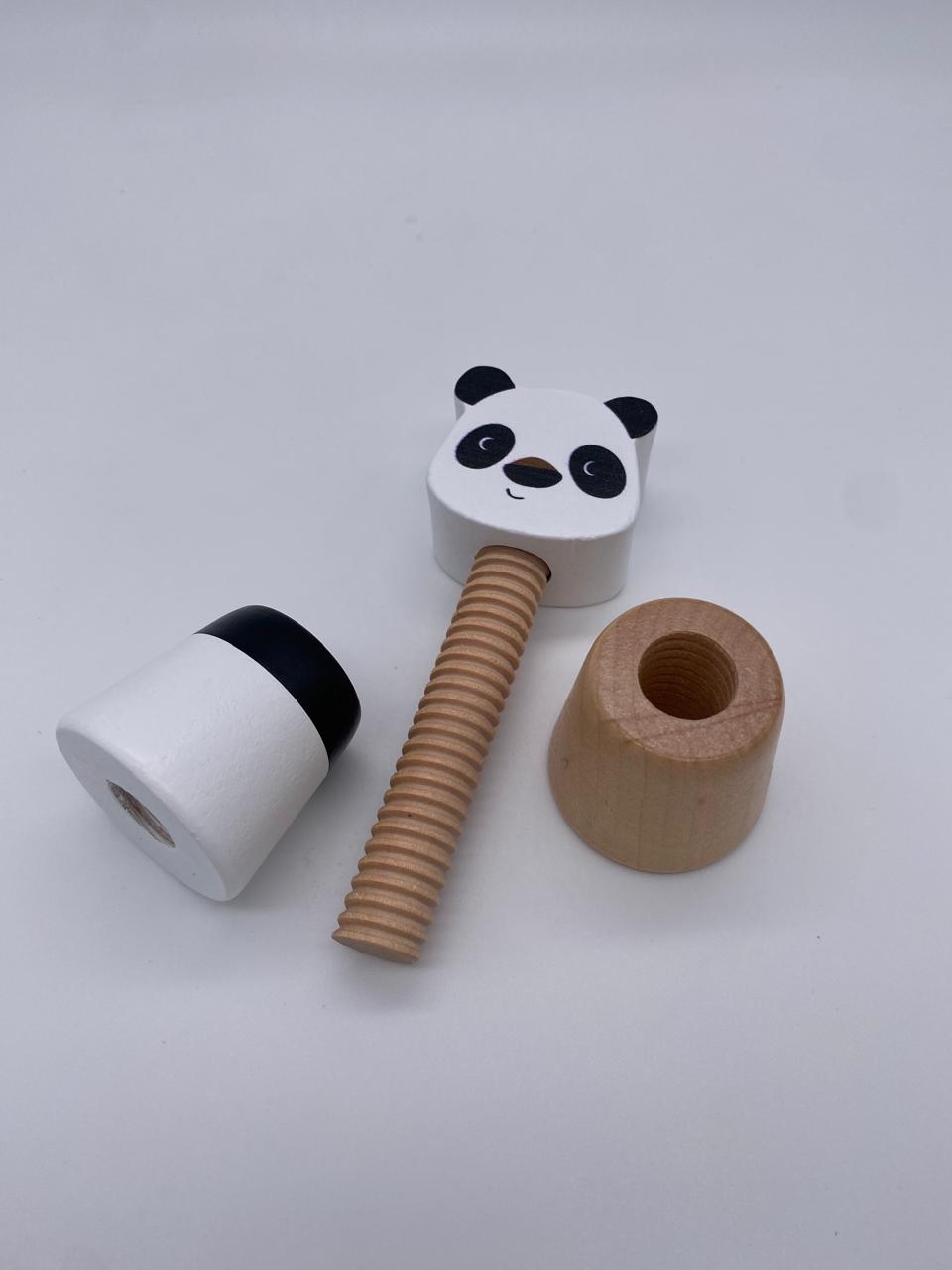 Wooden screw toy - Panda